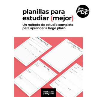 planillas para estudiar MEJOR (PDF)